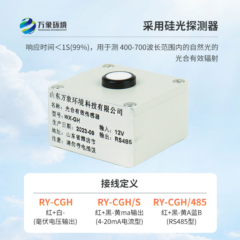 光合有效輻射表廣泛應(yīng)用于農(nóng)業(yè)氣象，農(nóng)作物生長(zhǎng)的研究